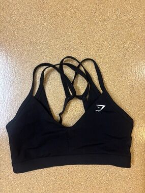 Gymshark Black Strappy Low-Impact Sports Bra